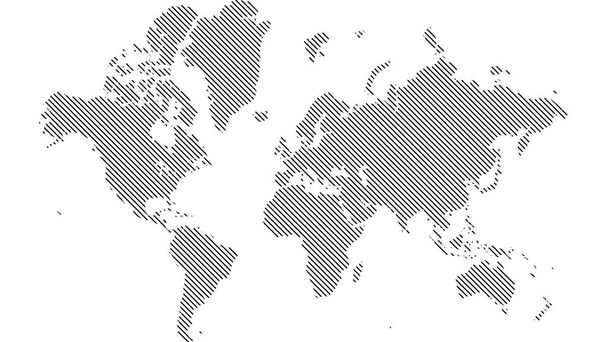 Ilustração de mapa globo com padrão de formas geométricas impostas
. - Foto, Imagem