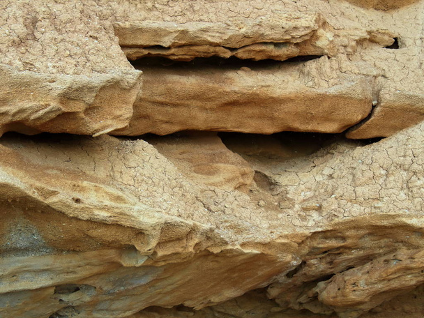 Erozja piaskowiec strefy przybrzeżnej tekstura tło - Zdjęcie, obraz