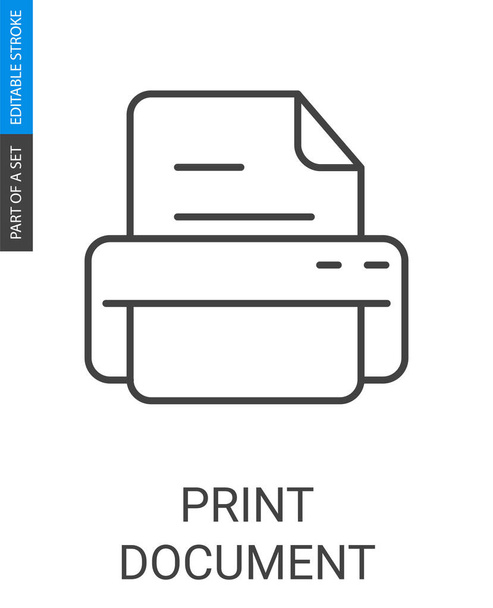 Imprimer l'icône du document pour la conception de l'interface du système de gestion des documents
 - Vecteur, image