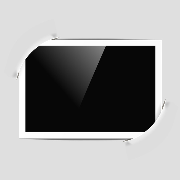 Retro-Fotorahmen auf grauem Papier Hintergrund - Vektor, Bild