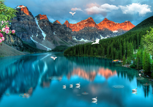 素晴らしい3D自然の背景と壁紙 - 写真・画像