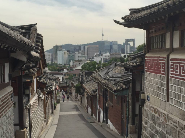 Seul widoki, ulice i świątynie w Korei Południowej - Zdjęcie, obraz