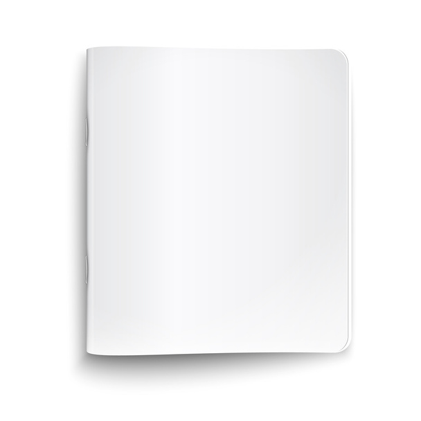 Blank closed copybook on white background. - Vektor, kép