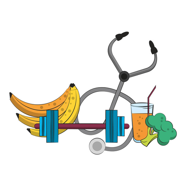 fitness esporte heatlhy estilo de vida desenhos animados
 - Vetor, Imagem