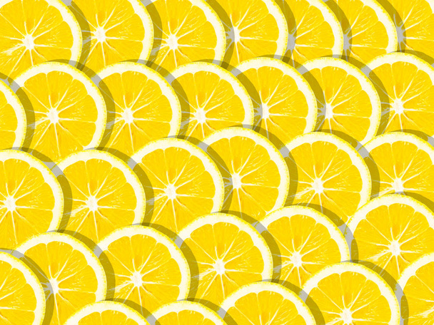 Patrón de limón fresco (limones) sobre fondo rosa. Concepto mínimo
 - Foto, imagen
