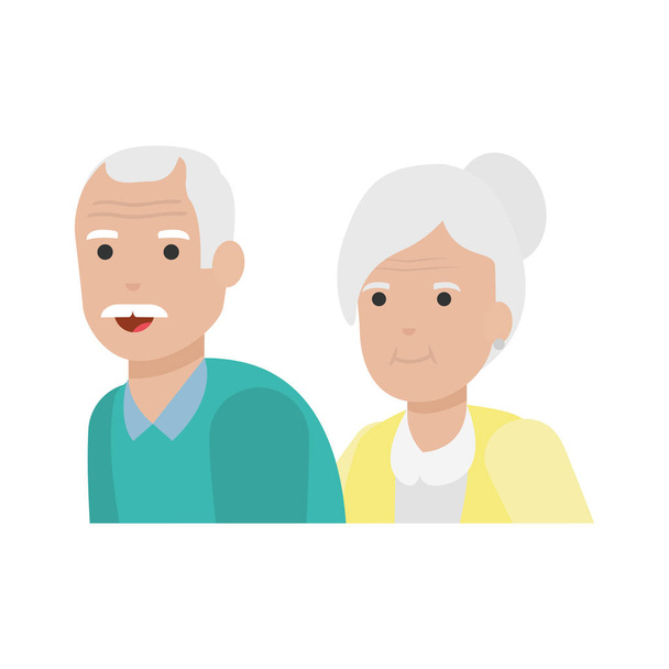Isoäiti ja isoisä sarjakuva vektori suunnittelu
 - Vektori, kuva