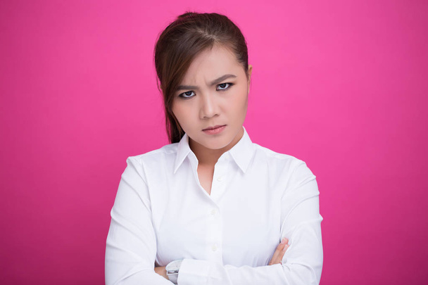 Angry woman on isolated background - Foto, immagini