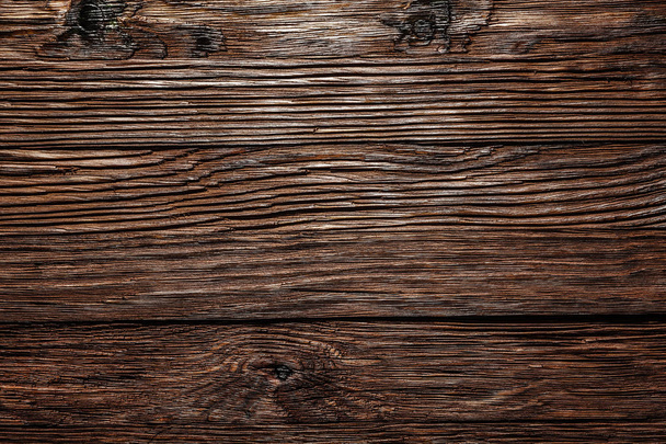 Vintage brown wooden surface top view - Foto, Bild
