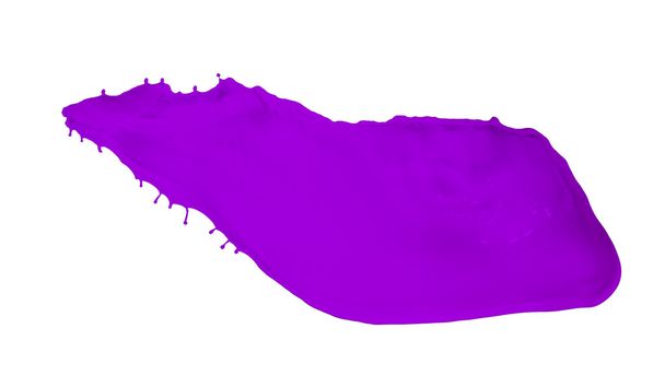 紫色の塗料スプラッシュ - 写真・画像