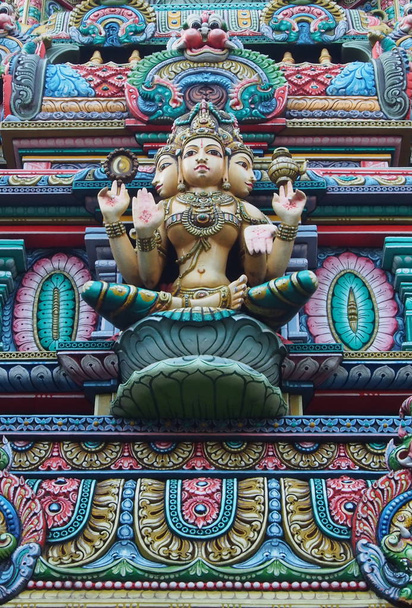 The Colorful Hindu Temple in Bangkok , Thailand - Photo, Image