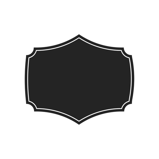 Shields collection. Black silhouette shield shape, black label. Vintage or retro shields set. Vector illustration. - Vektor, kép