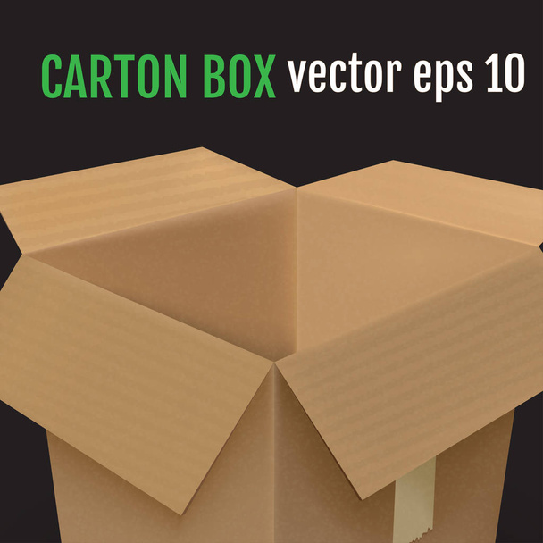 Dimensional carton box - ベクター画像