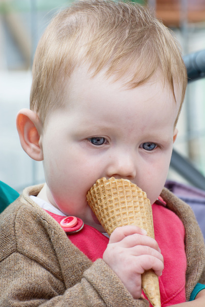 Baby girl with ice cream cones - Photo, Image