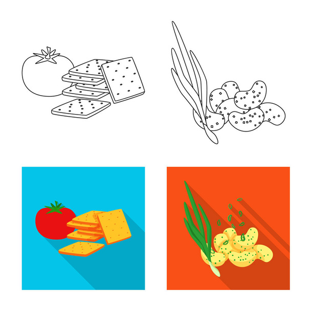Vector illustration of taste and seasonin sign. Collection of taste and organic vector icon for stock. - Vector, Image