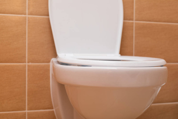 Toilet bowl at a bathroom - Φωτογραφία, εικόνα