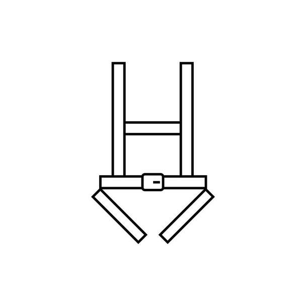 Safety harness sign. system of belts or restraints to hold a per - Vector, Image