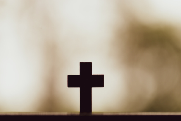 Holz Christus Kreuz für den christlichen Glauben. Jesus zum Tod durch Hängen am Kreuz. Leben und Hoffnung für Christus. - Foto, Bild