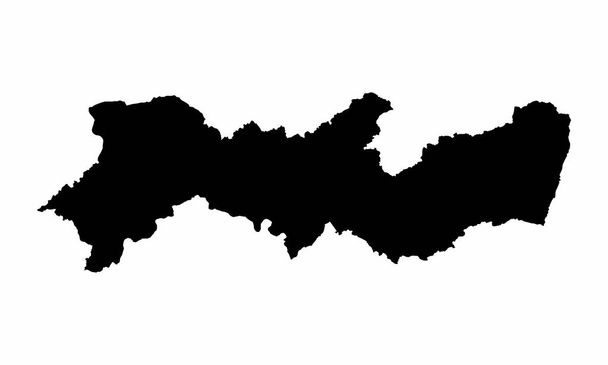 ペルナンブコ州シルエットマップ - ベクター画像