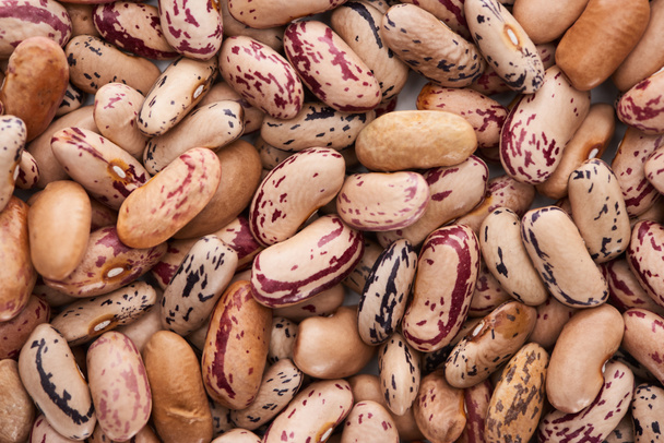 top view of raw organic pinto beans - Фото, зображення