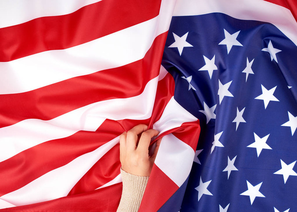státní textilní Vlajka Spojených států amerických, plocha v WA - Fotografie, Obrázek