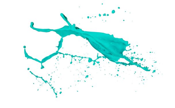 turquoise paint splash - Photo, Image