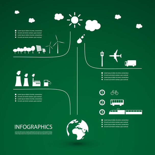 Eco Infographic Design - Vektor, kép