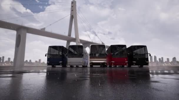 Autobusové nádraží 3D realistický záběr - Záběry, video