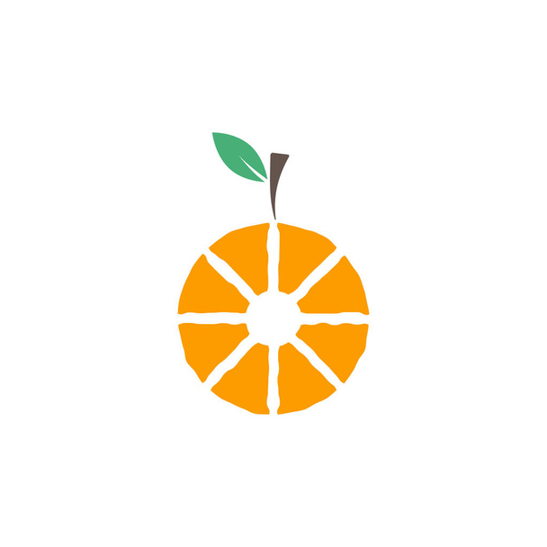 Помаранчевий шаблон фруктового графічного дизайну Вектор ізольовано
 - Вектор, зображення