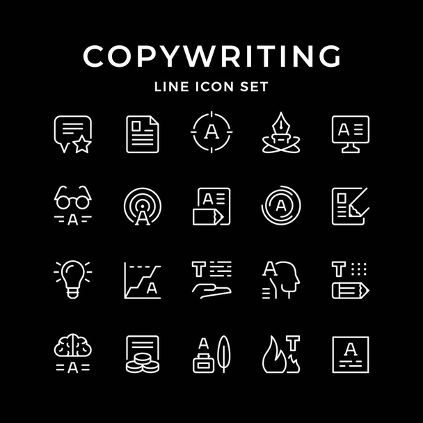 Définir des icônes de ligne de copywriting
 - Vecteur, image
