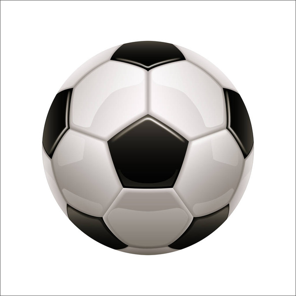 Ikona na białym tle piłki nożnej. Europejska piłka nożna - Wektor, obraz