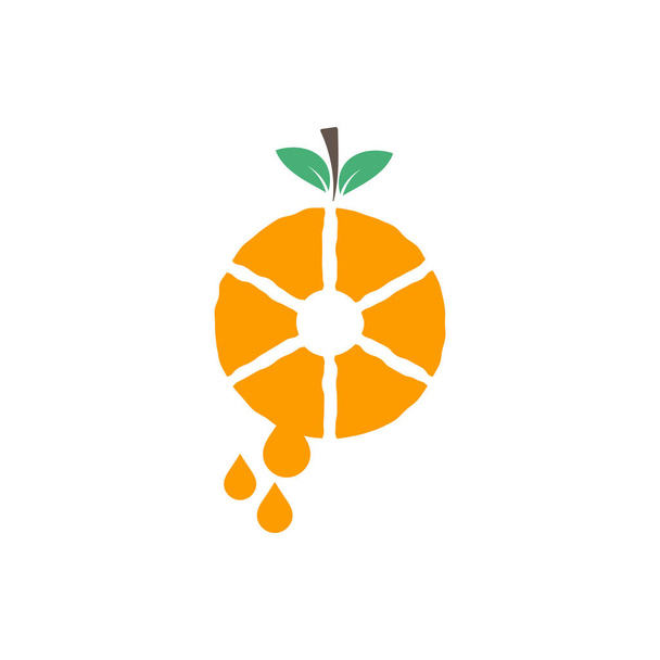 Помаранчевий шаблон фруктового графічного дизайну Вектор ізольовано
 - Вектор, зображення