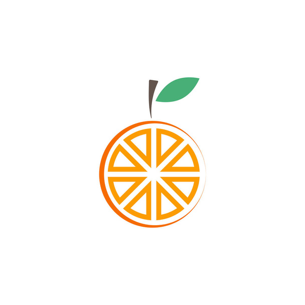 Απομονωμένο διάνυσμα προτύπου γραφικού σχεδιασμού με πορτοκαλί φρούτο - Διάνυσμα, εικόνα