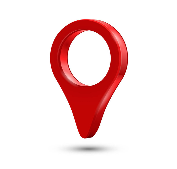 Red pin marker - geo location destinaton point concept - Vector, afbeelding