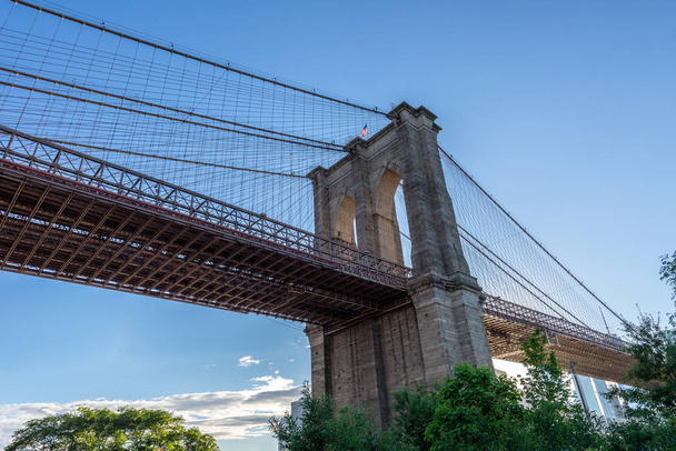 Brooklyn Bridge pylon Details  - Φωτογραφία, εικόνα