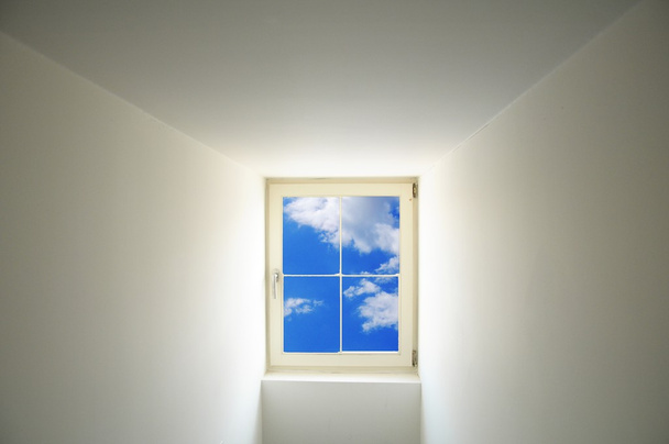 Window and blue sky - Photo, Image