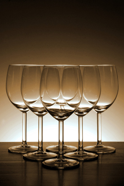 Empty wine glass in Beautiful light background - Fotografie, Obrázek