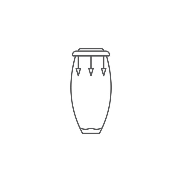 Simbolo icona vettoriale Conga drum isolato su sfondo bianco
 - Vettoriali, immagini