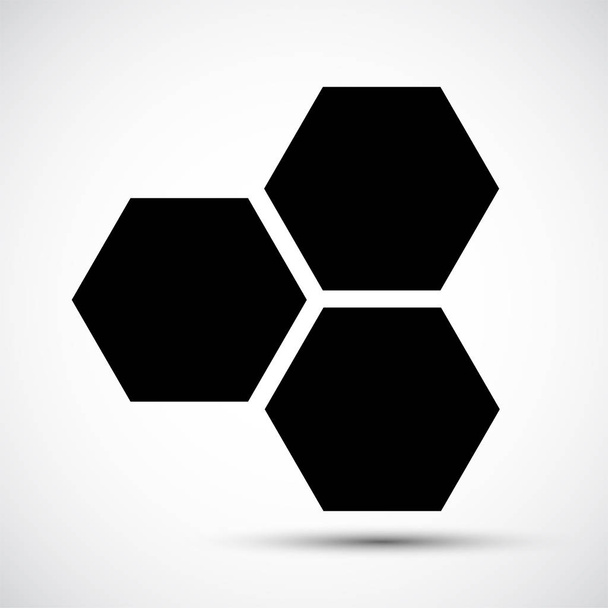 Κυψέλη σύμβολο εικονιδίου απομόνωμα σε λευκό φόντο, απεικόνιση διάνυσμα  - Διάνυσμα, εικόνα