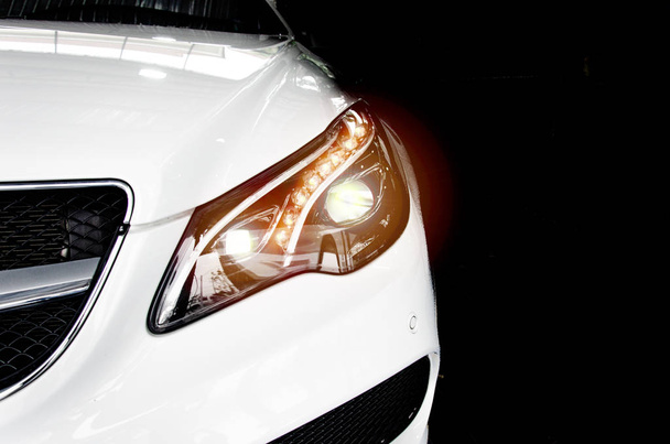 Modern car headlights - Photo, Image