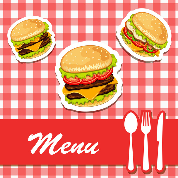 Fast food products. - Vector, Image