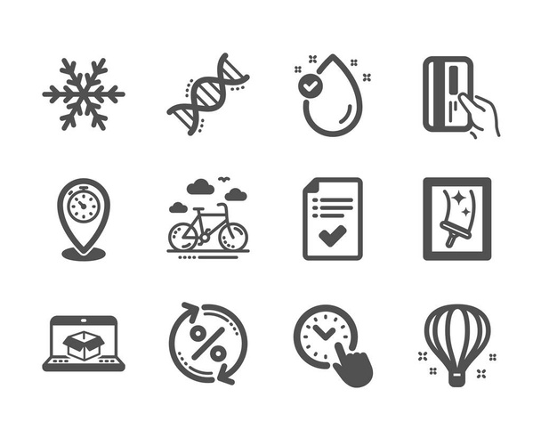 Conjunto de iconos de negocio, tales como aire acondicionado, ADN química, vitamina e. Vector
 - Vector, Imagen