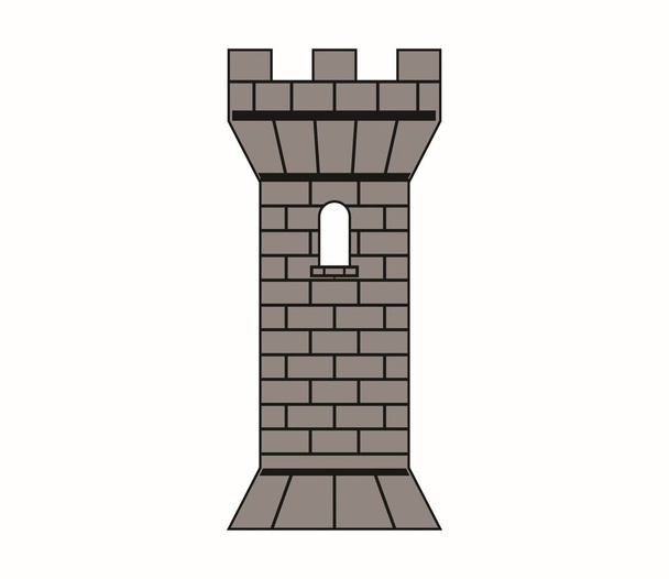 castle tower on white - ベクター画像