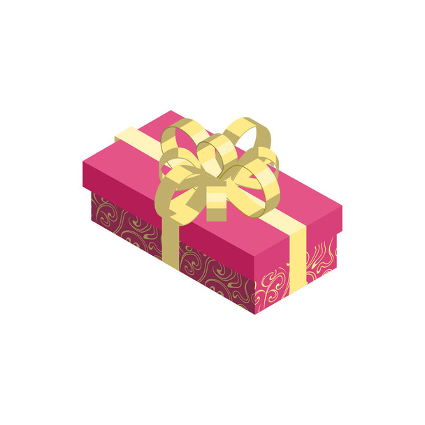 Gift box icon isolated on white background. - Vector, Imagen