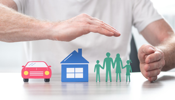 Concept of life, home and auto insurance - Photo, Image