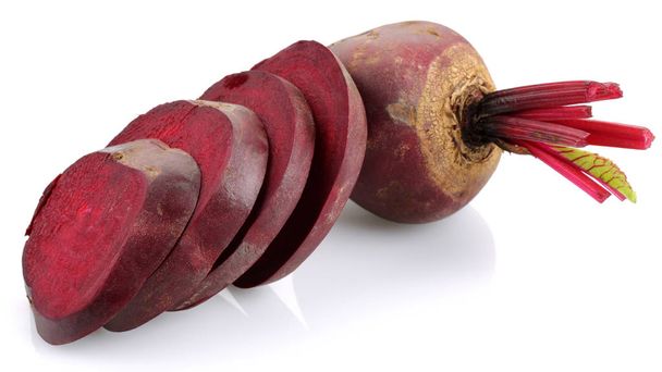 Fresh red beets isolated on white - Photo, Image