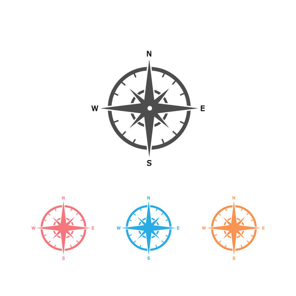 Піктограма Comapass Шаблон Векторний набір ілюстрацій
 - Вектор, зображення