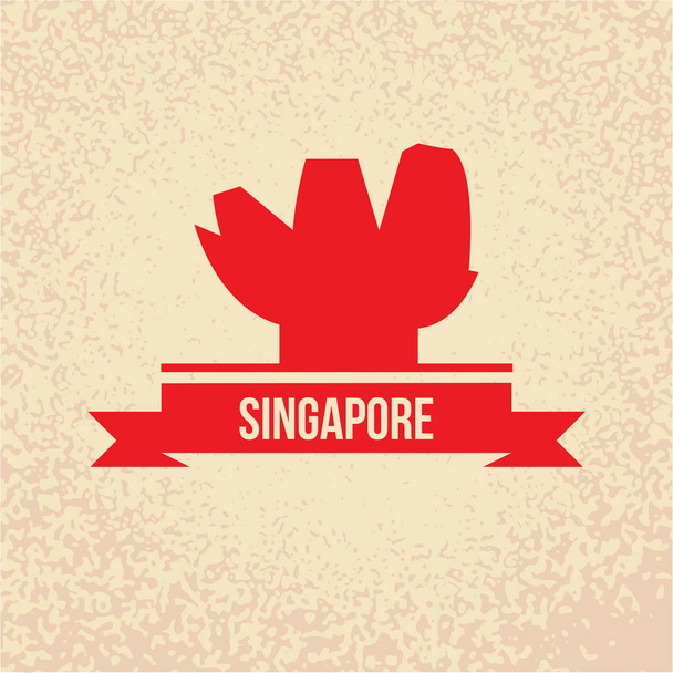 Singapore, detailed silhouette. Trendy vector illustration - Vector, Image