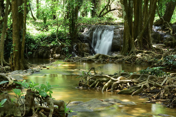 schöner wasserfall im regenwald thailands. - Foto, Bild