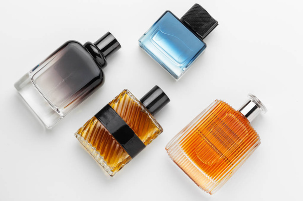 Set of luxury perfume bottles. Isolated on white background - Φωτογραφία, εικόνα
