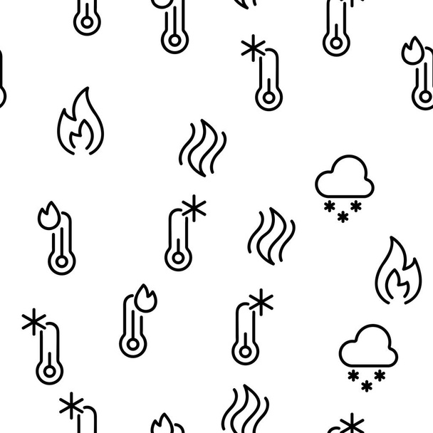 Heating And Cooling System Vector Seamless Pattern - Vector, Image
